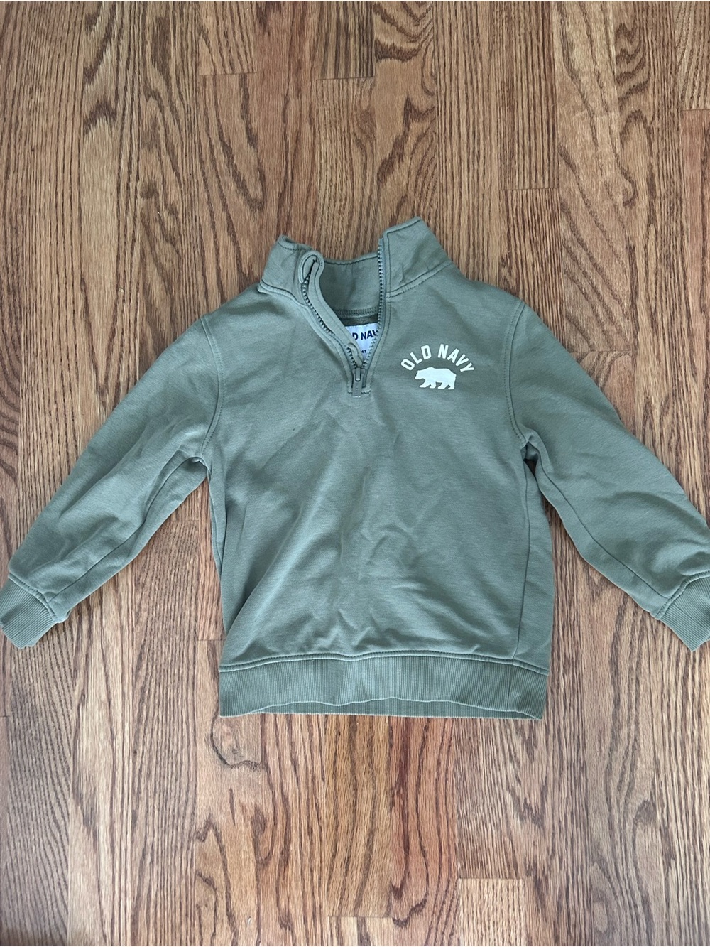 Old Navy Kids Olive Quarter-Zip Pullover Sweatshirt